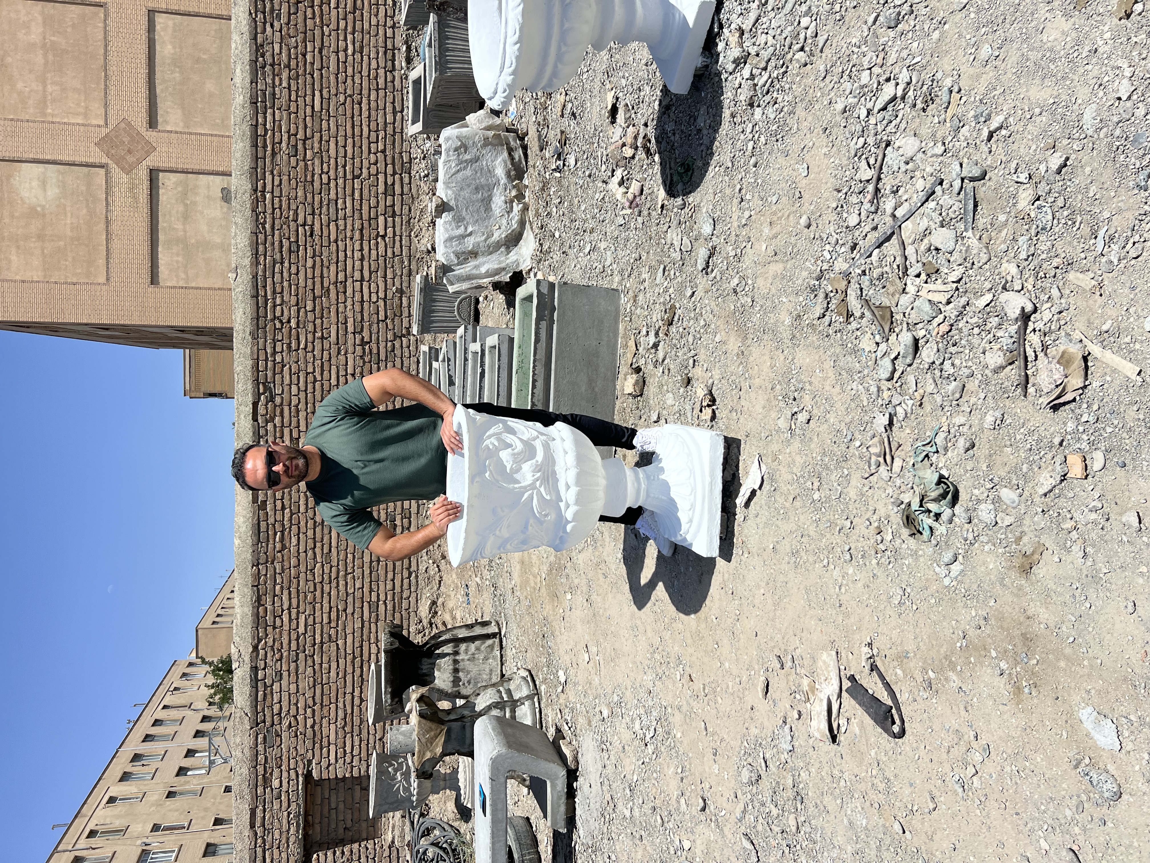 گلدان جامی گلدار بتنی