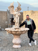 آبنما طرح برگی با مجسمه بالدار
